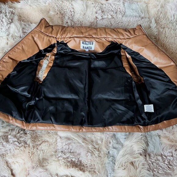 WALTER BAKER Landon Quilted Lamb Leather Puffer Vest Small New - Picture 10 of 12